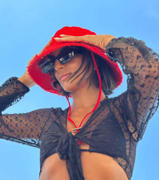 Classic Red Bucket Hat