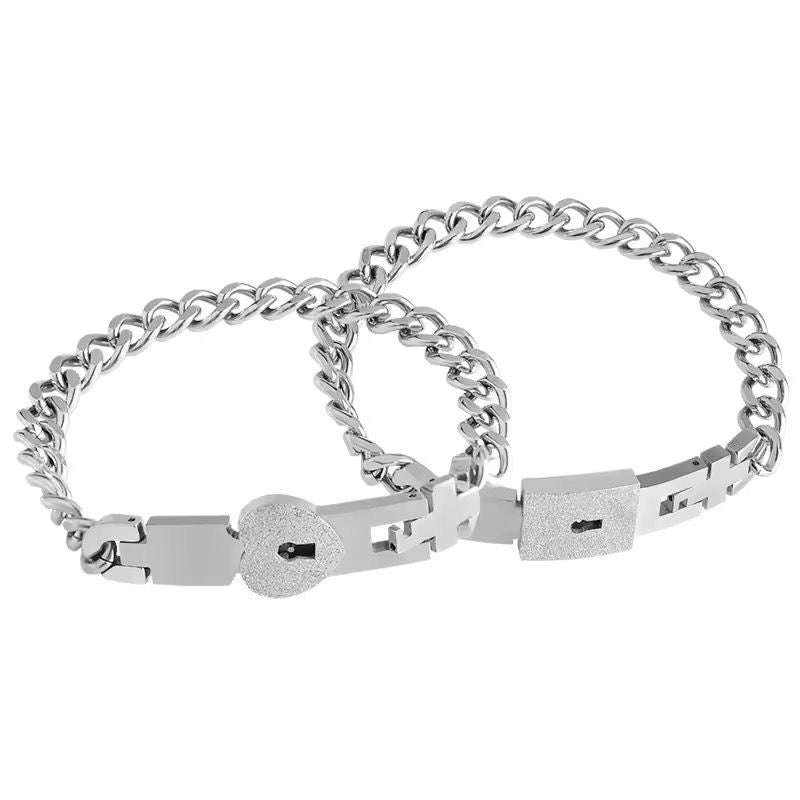 Locked Hearts Couple Bracelets