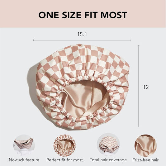 Satin-Lined Flexi Shower Cap